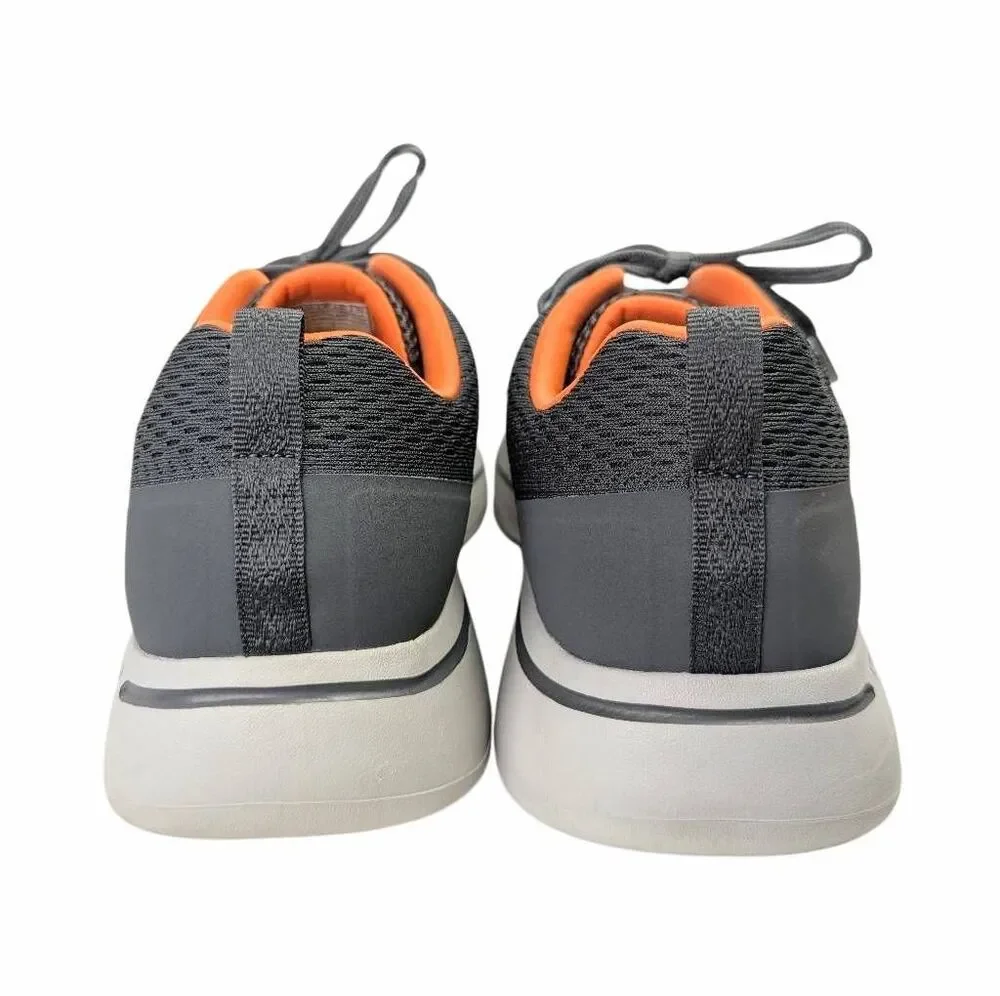 Skechers Archfit gray & orange go walk air cooled comfort sneakers mens 13
